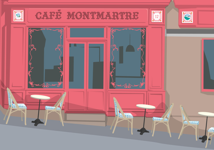 *PK -Bon Voyage- Cafe Montmartre / Paris