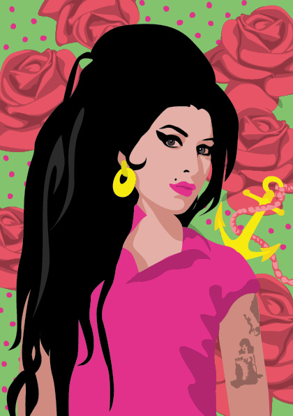 Postcard - pop art new generation - Mrs. Crazy Hair