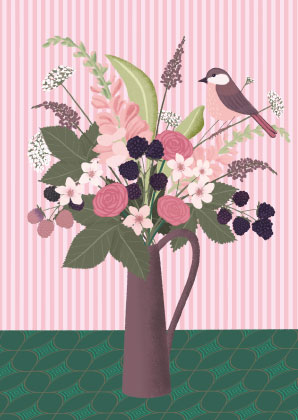 Postkarte - Toni Starck - Blackberry Bouquet Postkarte - Toni Starck - Blackberry Bouquet