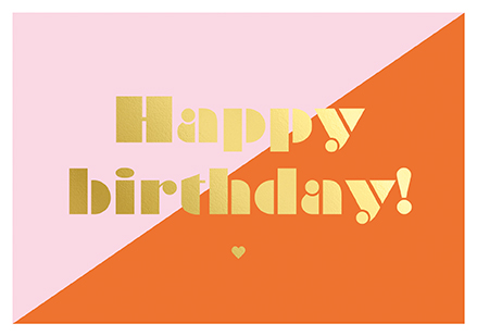 Klappkarte C6 - La Card - Birthday diagonal, pink Klappkarte C6 - La Card - Birthday diagonal, pink