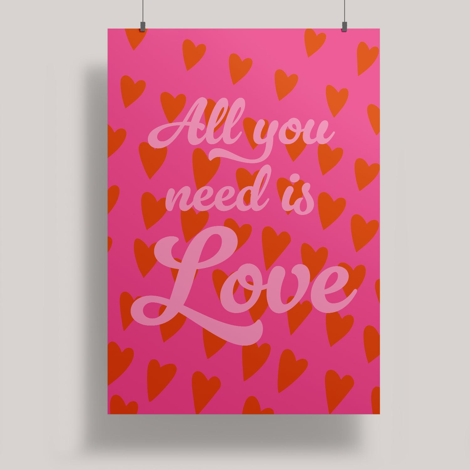 ArtPrint A4 - Modern Art - Love is all you need