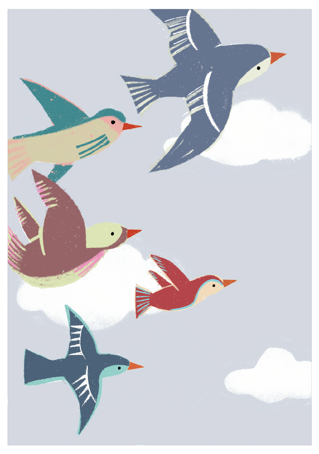 Postkarte - schönegrüsse - Jahreszeiten - Vogelweide