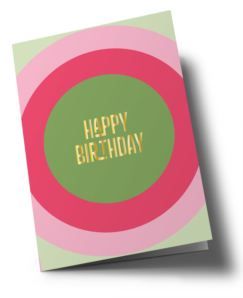 C6 Folded Card - Toni Starck Pattern - Apple Rosy Dot