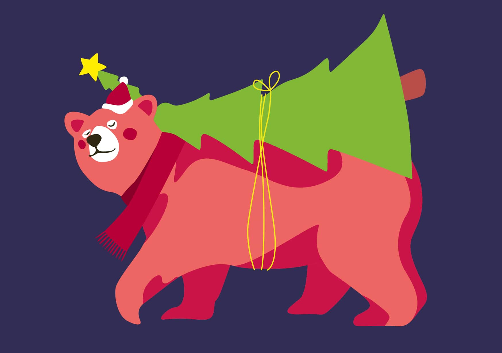 Postcard - luminous - Bear