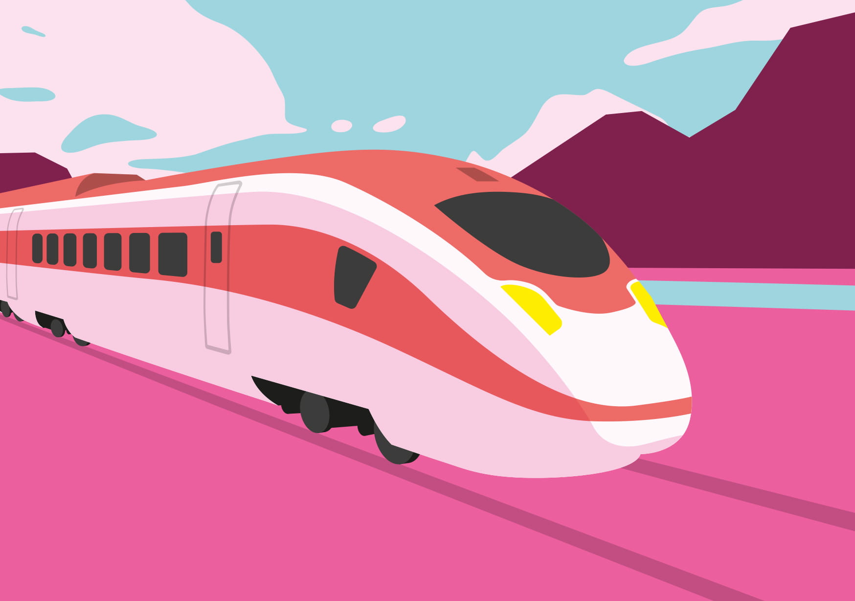 Postcard – Luminous – Train