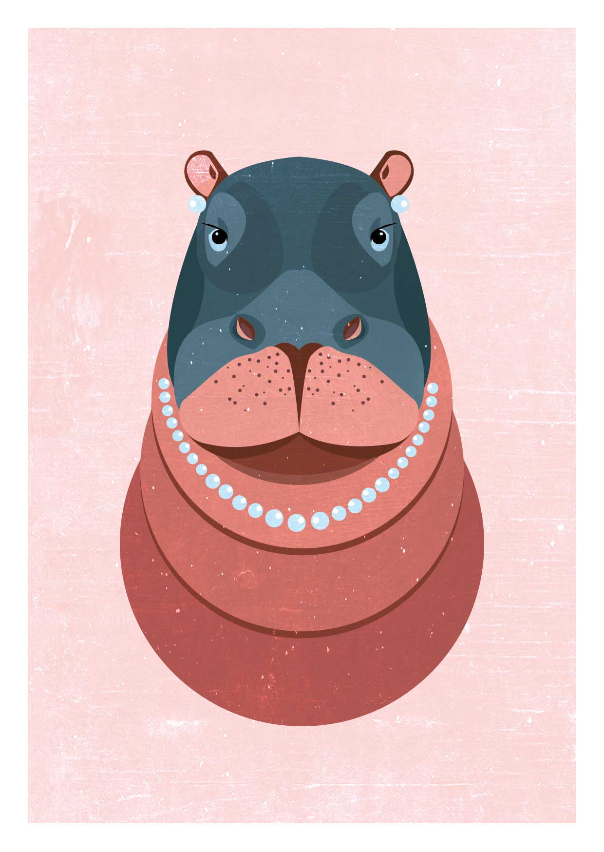 Postcard - Daria Ivanova - Hippo Lady