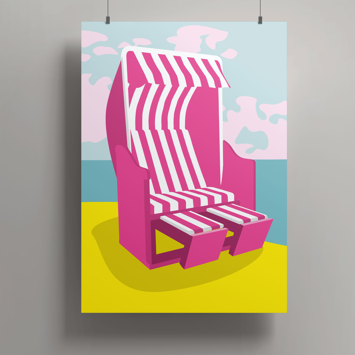Artprint A3 - Beach chair