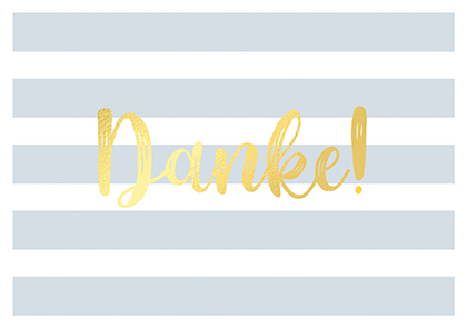 Postkarte - La Card - Danke, gold Postkarte - La Card - Danke, gold