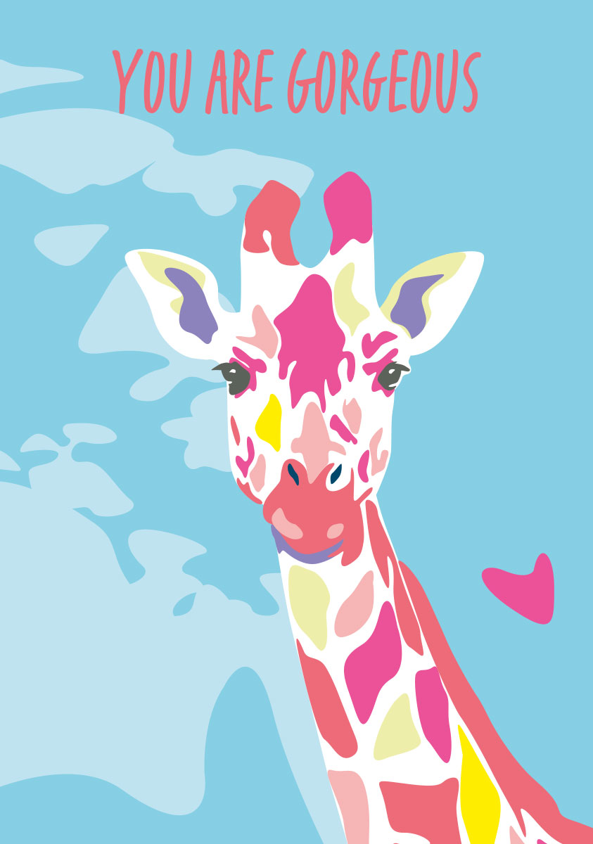 Postcard - Limoncella - Gorgeous Giraffe