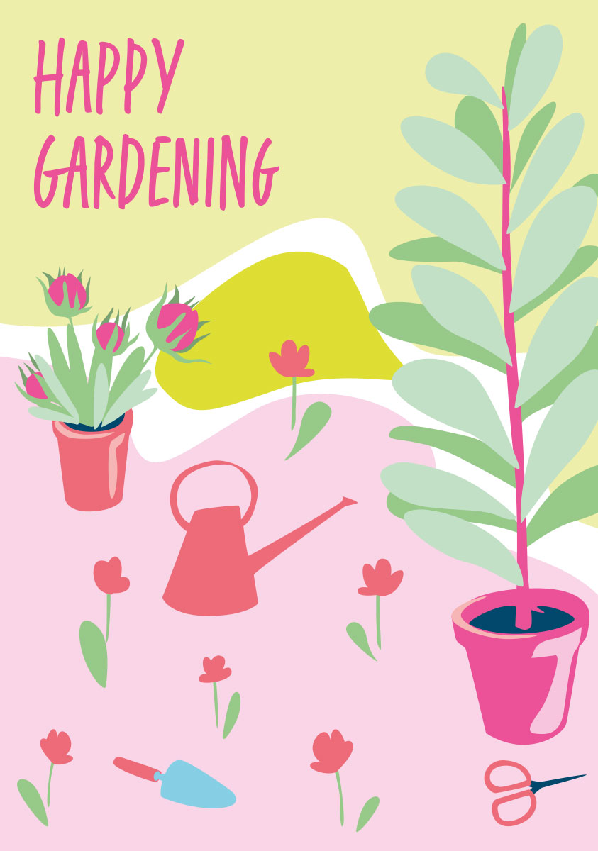 Postcard - Limoncella - Happy Gardening