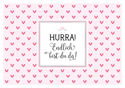 Klappkarte C6 - La Card - Hurra Mädchen