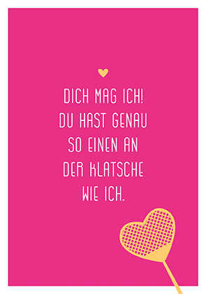 Postkarte - La Card - Klatsche