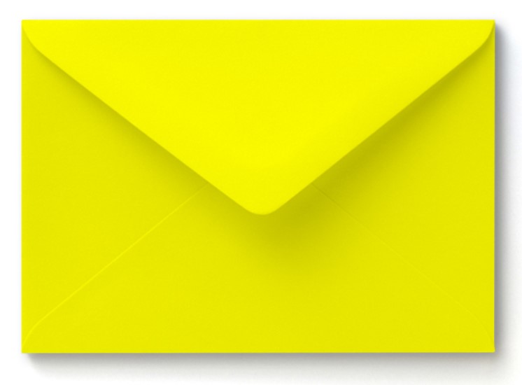 Envelope - happiness - Neon Gelb