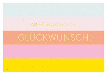 Postkarte - La Card - Aber so was von Glückwunsch Postkarte - La Card - Aber so was von Glückwunsch