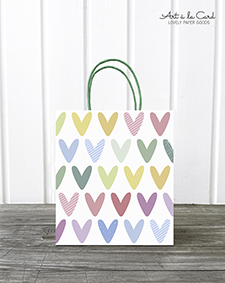 Geschenktüte Midi - Herzchen, bunt