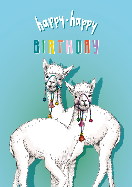 Postkarte - illi - PAKO Happy happy birthday Postkarte - illi - PAKO Happy happy birthday