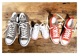 Postkarte - La Card - Family shoes