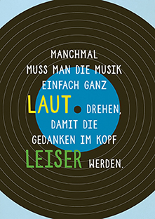 Postkarte - La Card - Schallplatte