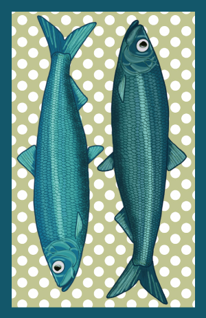 Minicard - Toni Starck - Two fishes