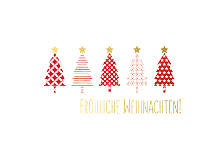 Postkarte - La Card - Musterbäumchen