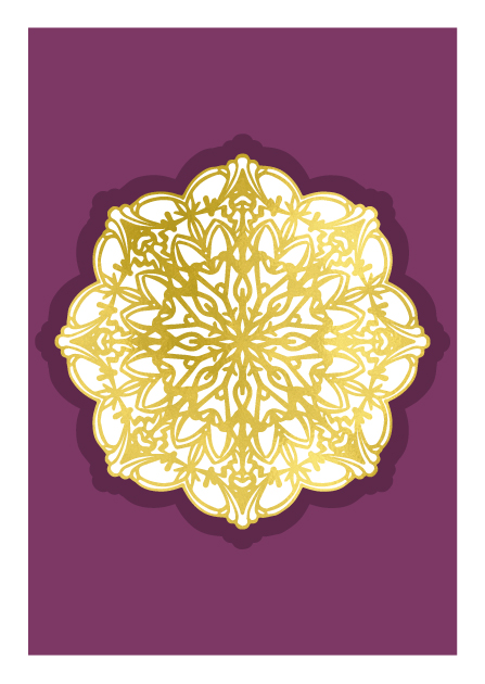 Postcard - illi - Gold embossing - DALA