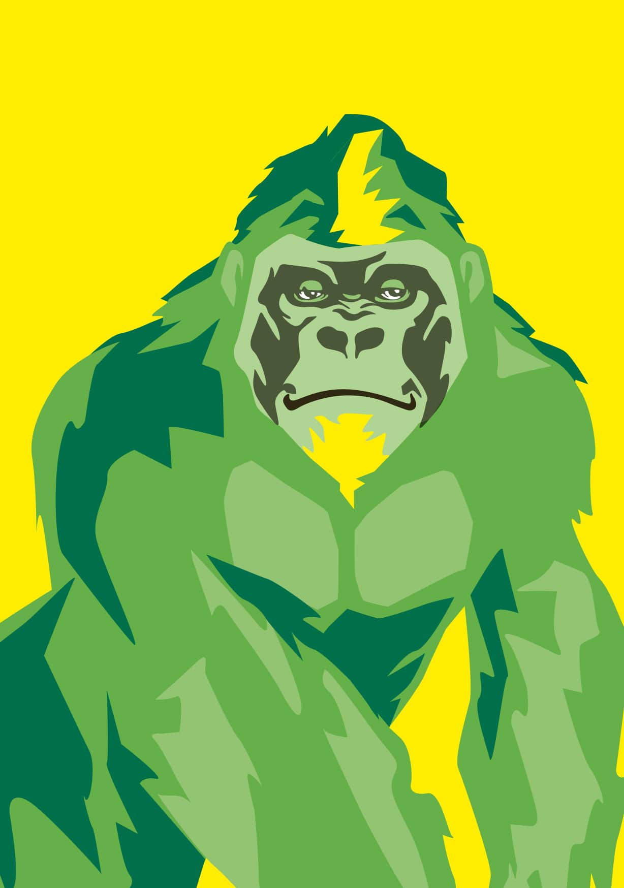 Postcard - luminous - Gorilla