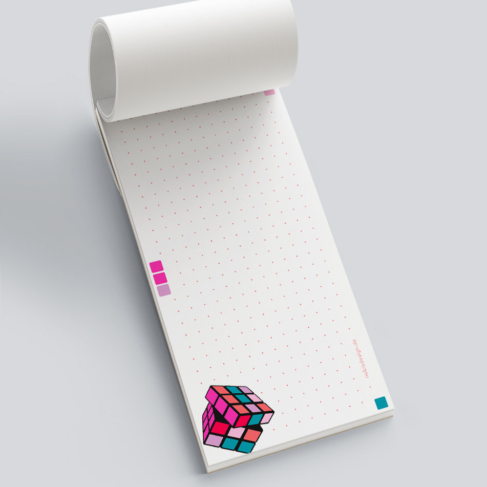 Block DIN lang - neonstyle - Würfel Block DIN lang - neonstyle - Würfel