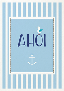 Postkarte - La Card - Ahoi
