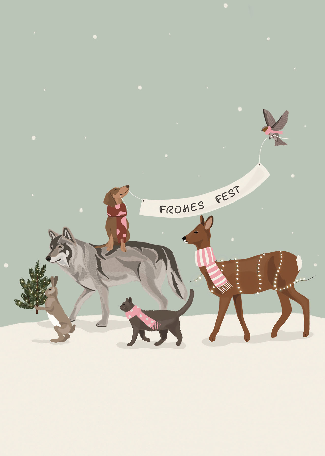 Postkarte - Alfie's Greetings - Frosted Walks