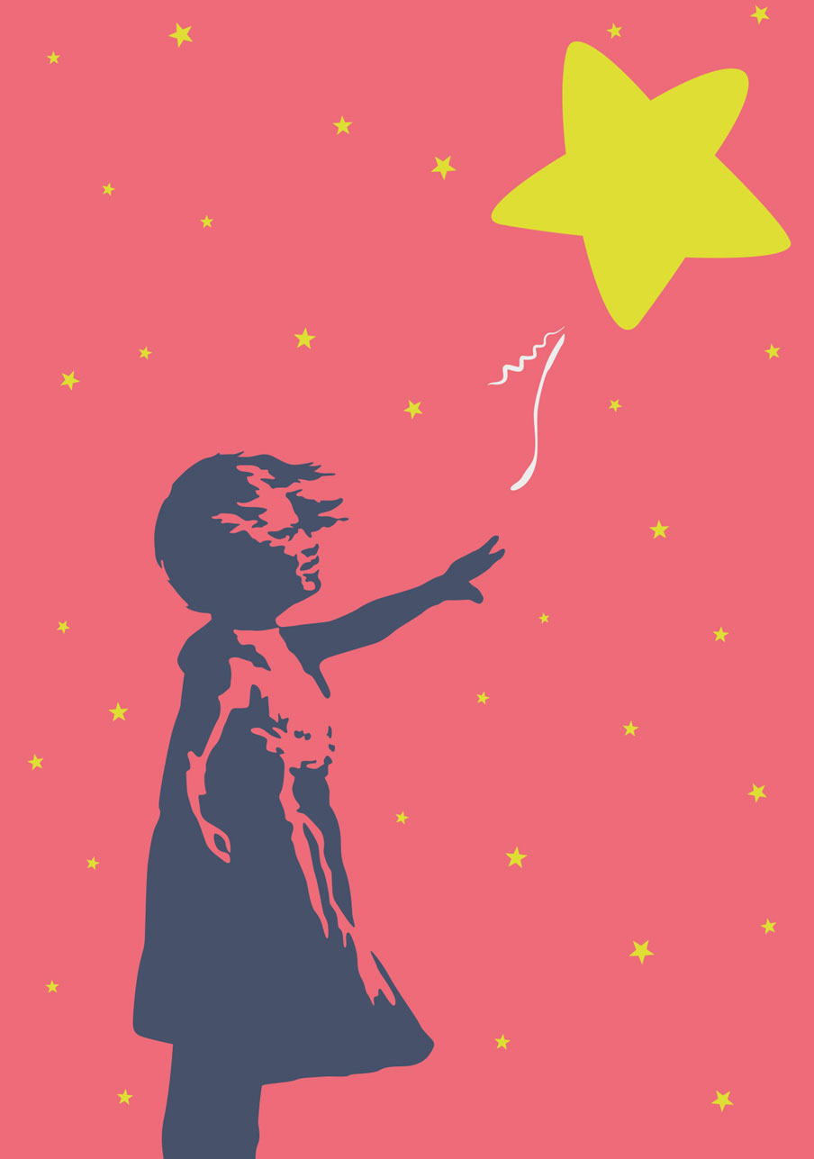 Postcard - luminous - Star Girl