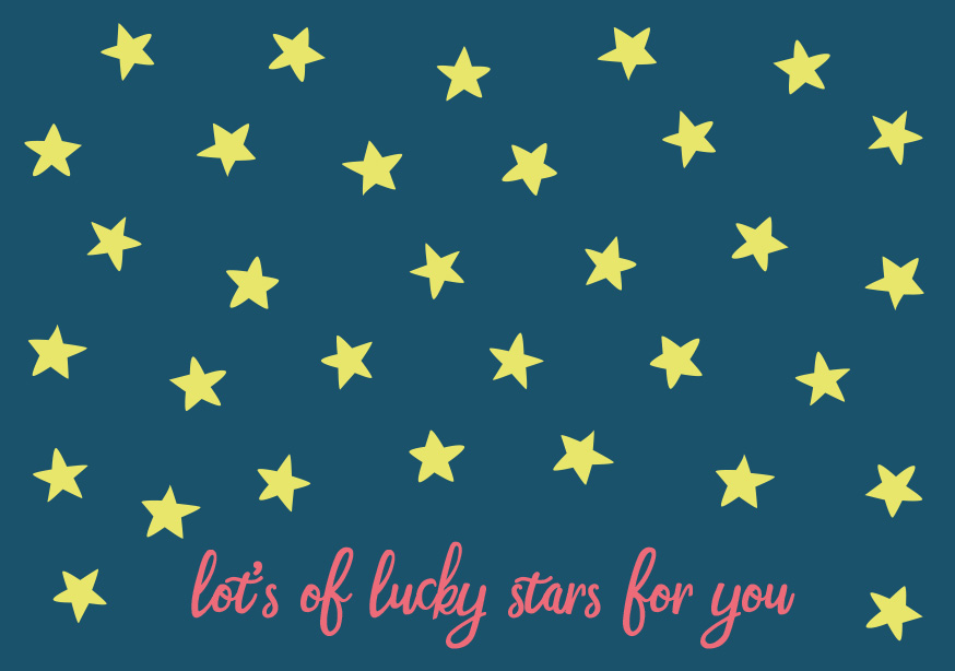 Postkarte - luminous - lots of lucky stars