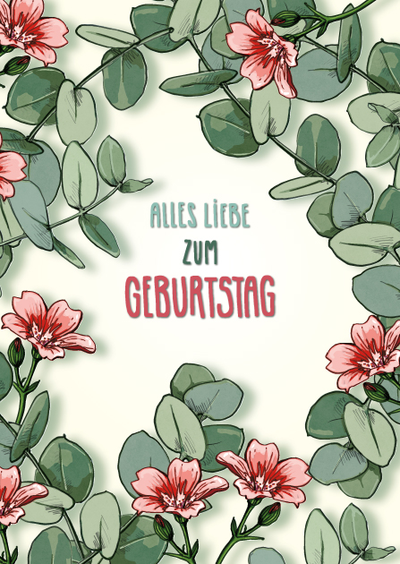 Postcard - illi - TINDAL Alles Liebe zum Geburtstag