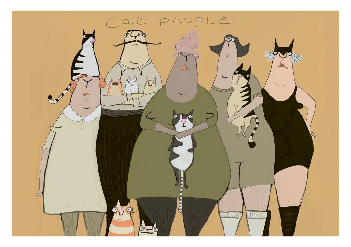 Postkarte - kittiekatstudio - catpeople Postkarte - kittiekatstudio - catpeople