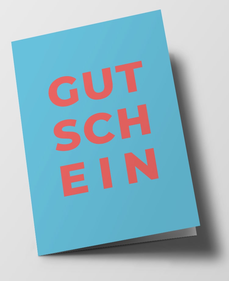 Klappkarte C6 - typestyle - Gutschein