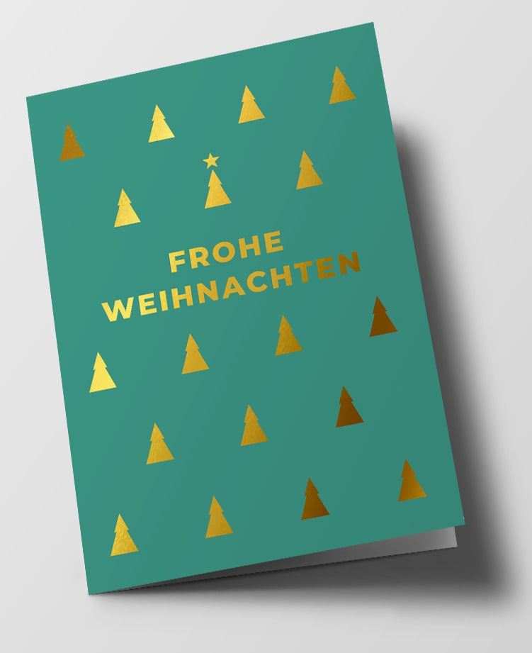 Klappkarte C6 - pure - viele kleine Bäume Klappkarte C6 - pure - viele kleine Bäume