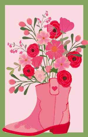 Minicard - Toni Starck - Flowers in ankleboot Minicard - Toni Starck - Flowers in ankleboot