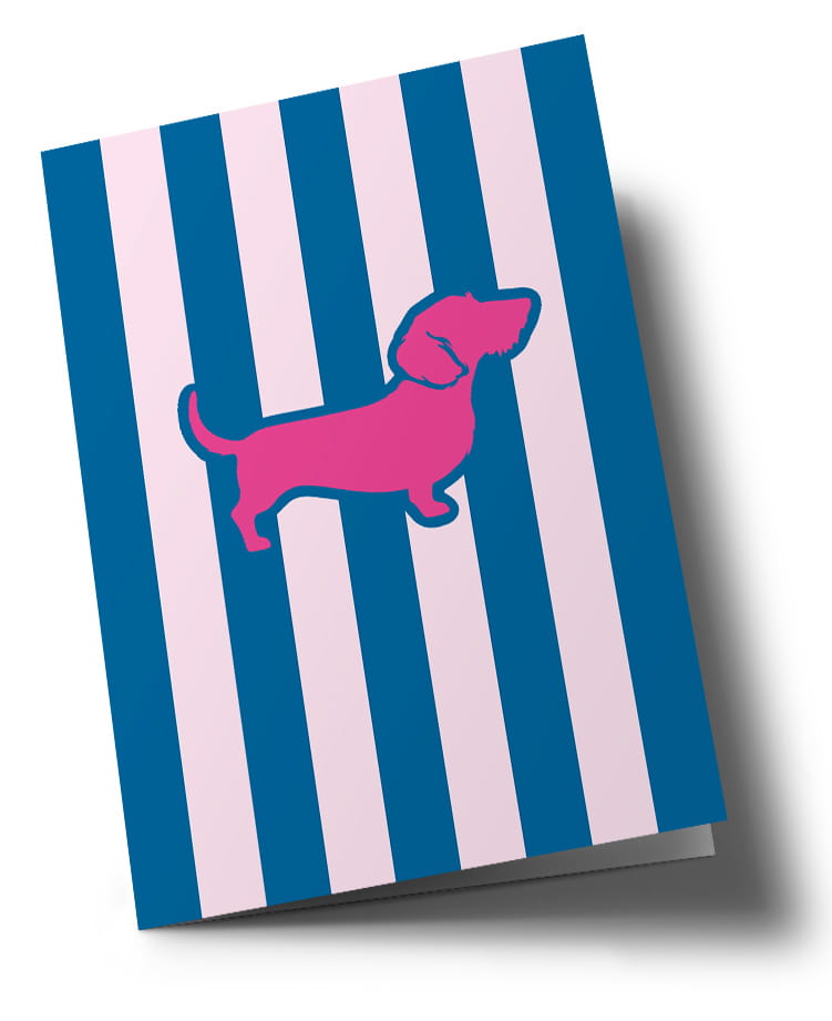 C6 folding card – malibu – Dachshund
