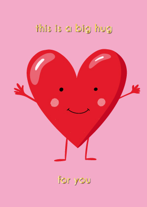 Postcard - Toni Starck - Heart hug