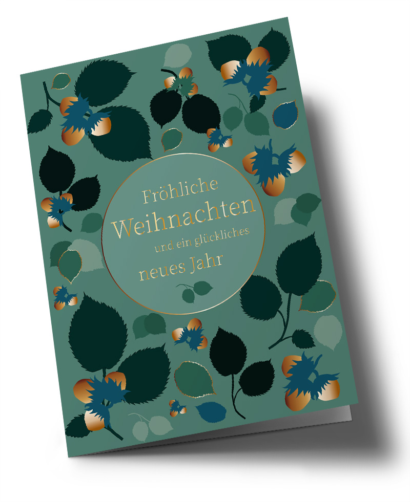 Klappkarte C6 - Toni Starck - Haselnüsse Klappkarte C6 - Toni Starck - Haselnüsse