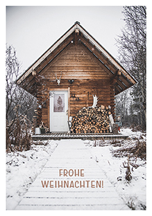 Postkarte - La Card - Christmas hut