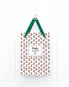 Geschenktüte Midi - Mistel-Muster