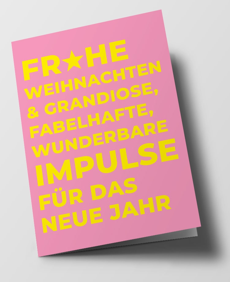 Klappkarte C6 - typestyle - X-Mas Text