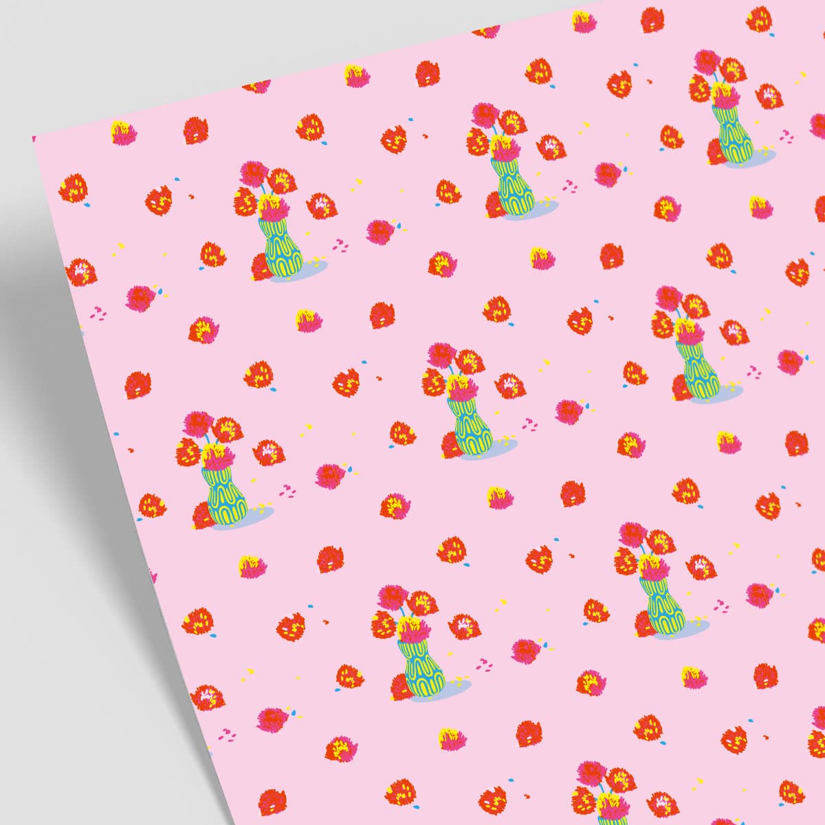 Geschenkpapier - neonstyle - Pink Flame