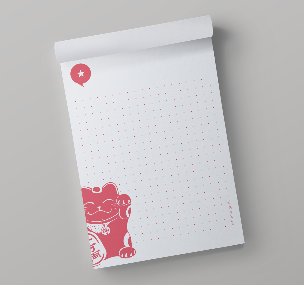 Notepad A6 - neonstyle - WavingCat small Notepad A6 - neonstyle - WavingCat small