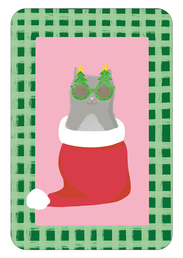 Postcard - Toni Starck - Lollipop - Santas Cat