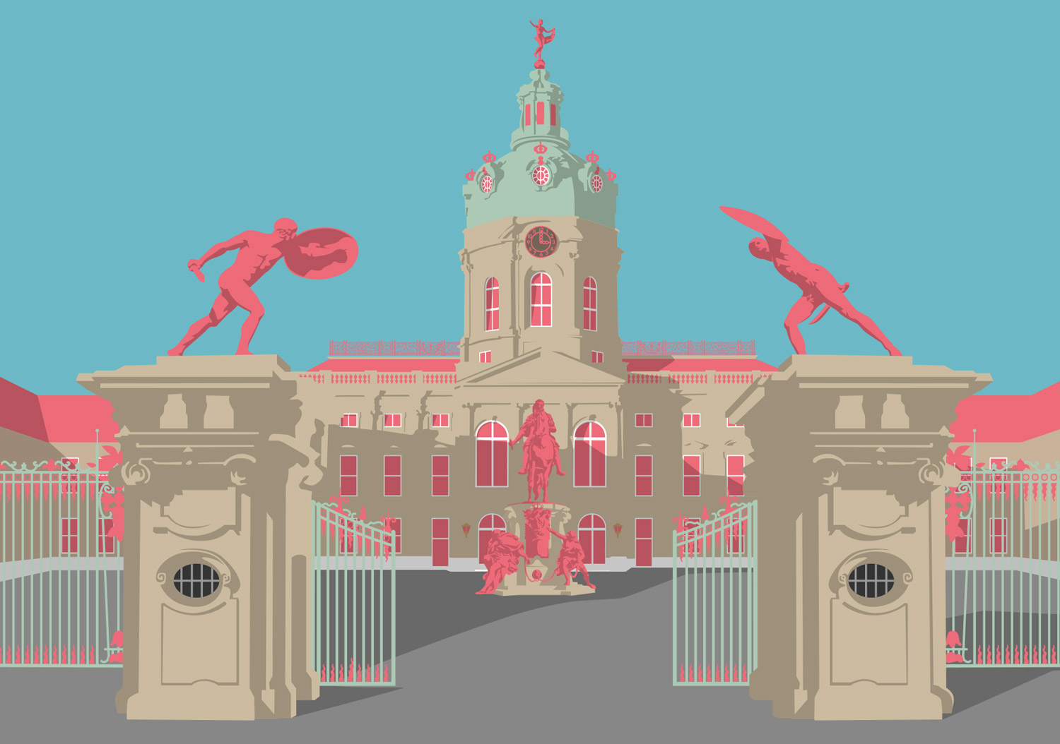 Postcard - Bon Voyage - Schloss Charlottenburg, Berlin