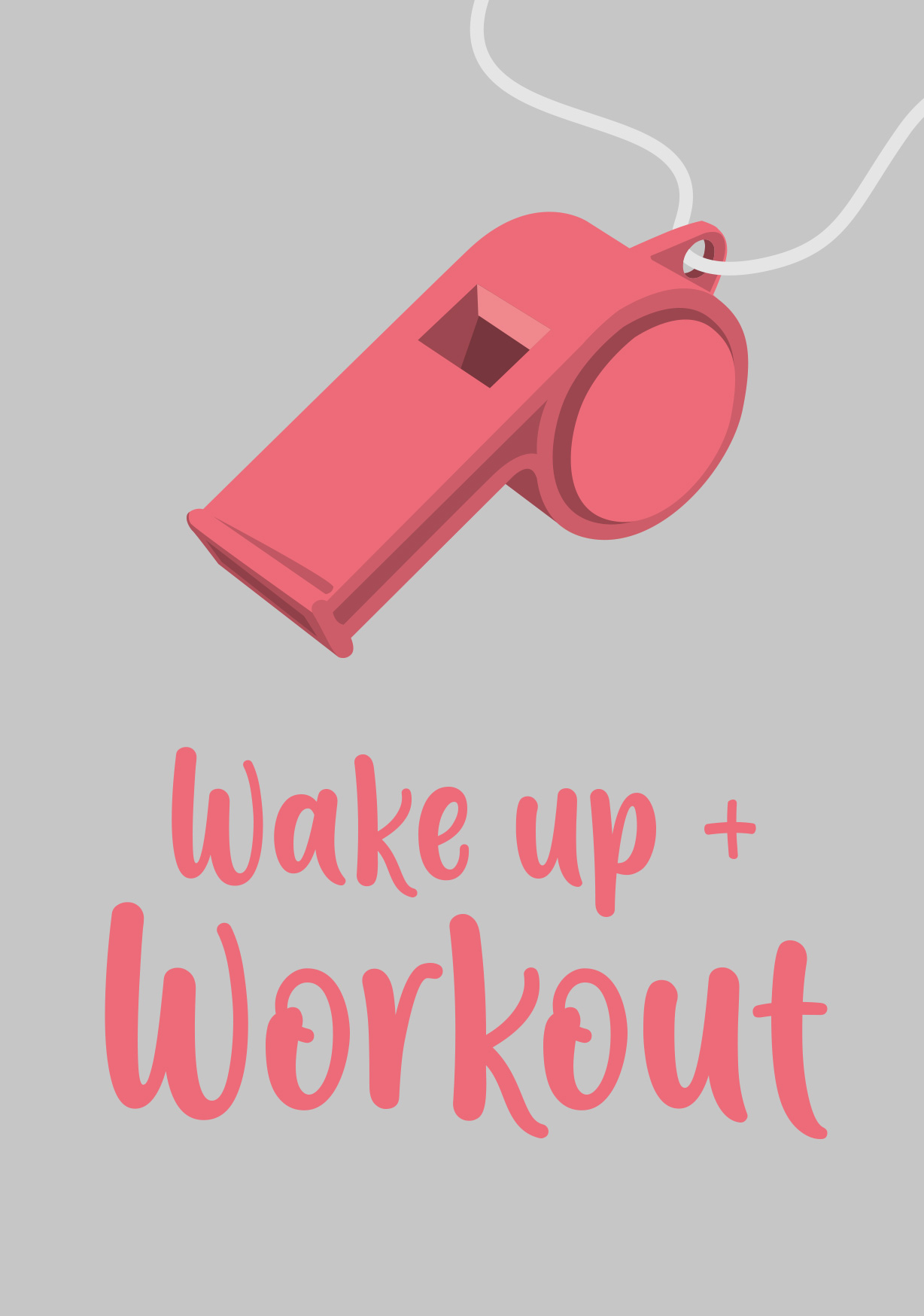 Postkarte - luminous - Wake up & work out