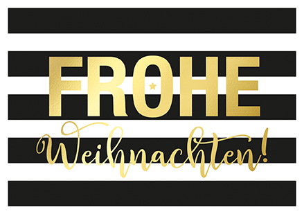 Klappkarte C6 - La Card - Weihnachten, black