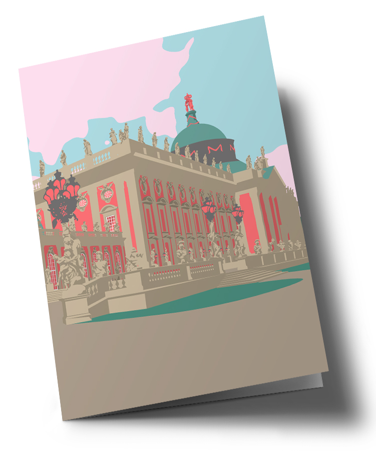 Klappkarte - Bon Voyage - Neues Palais Klappkarte - Bon Voyage - Neues Palais