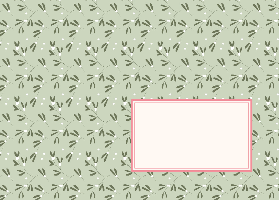 Umschlag - Toni Starck Pattern - Light Mistletoes